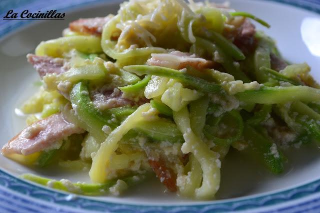 CALABACINES A LA CARBONARA