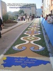 Premio Pueblo ejemplar Asturias en San Tirso Abres: Alfombras florales