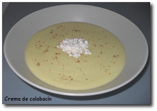 Crema de calabacín