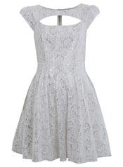 Cream Lace Prom Dress