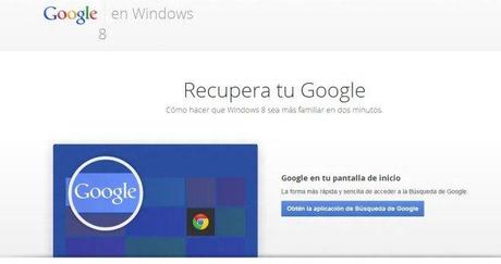 Google te enseña a recuperar tu Google en Windows 8