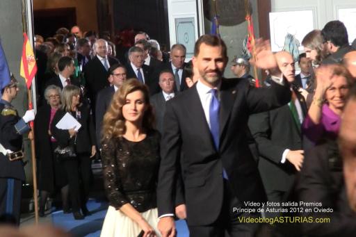 Video Premios Principe Asturias 2012 Oviedo: Reina Sofía, Principe Felipe, Princesa Letizia