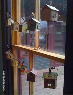 Guirnaldas de papel reciclado Artesanía decorativa para la casa