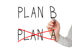 Estrategia: Preparara ya un “Plan B”… ya que tu “plan A” no funcionará