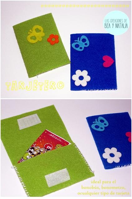 Tarjetero de fieltro