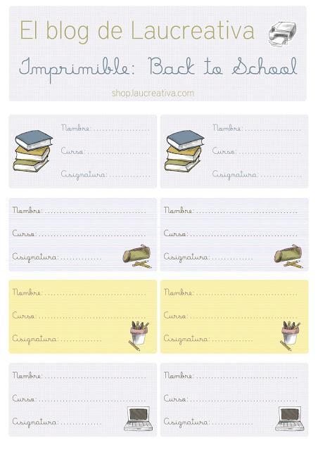 Imprimibles: Back to school Imprimibles: Back to school