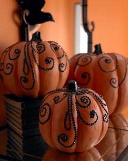 Halloween, decorando calabazas