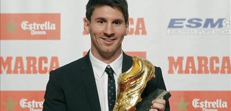Leo Messi, con la Bota de Oro.