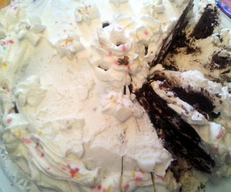 TARTA BROWNIE CON NATA SIN LACTOSA