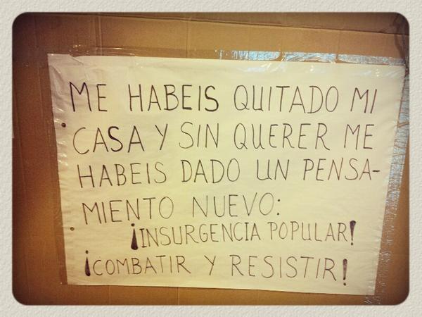 La acampada en la sede central de Bankia cumple una semana