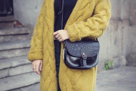 Mustard Oversize Cardigan