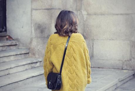 Mustard Oversize Cardigan