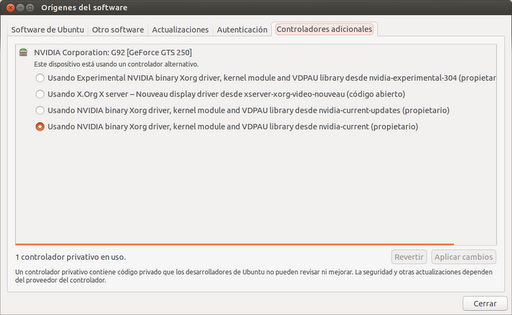 origen software Ubuntu 12.10: ¿Controladores adicionales? ¿Donde estaís?