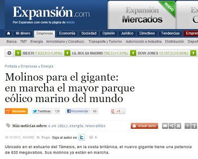 El mayor parque eólico marino del mundo