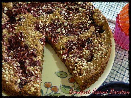 Torta rústica de almendras y frambuesas