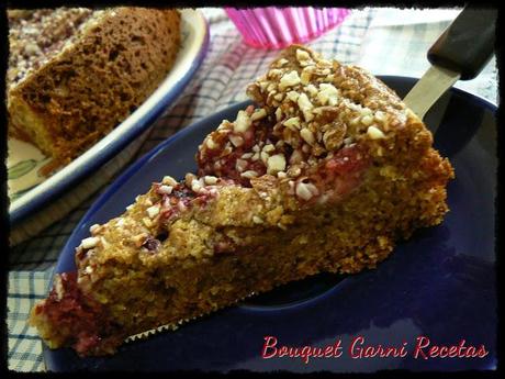 Torta rústica de almendras y frambuesas