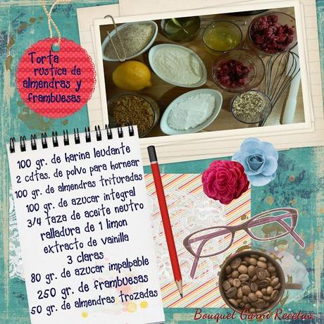 Torta rústica de almendras y frambuesas