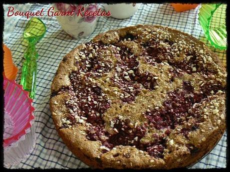 Torta rústica de almendras y frambuesas