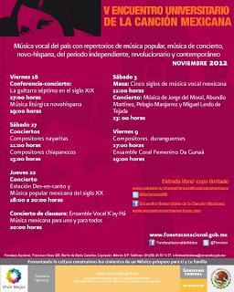 V Encuentro Universitario de la Canción Mexicana en la Fonoteca Nacional