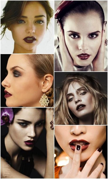 Burgundy lips Burgundy lips