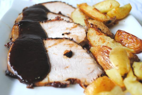 Lomo glaseado con azúcar y vinagre, facilísimo