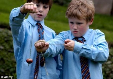 Niños y castañas