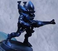 Eldar pintado con aerógrafo