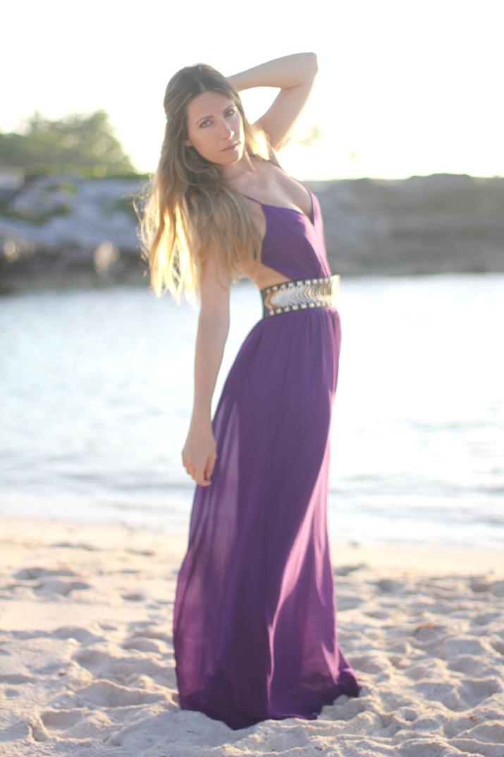 Backless long dress blogger Mónica Sors