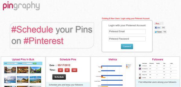 Pingraphy te ayuda a programar pins en Pinterest