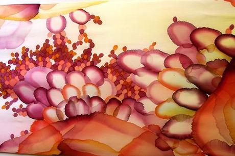 ART: ASTA MASIULYTE. Hand painted silk scarf by Asta Masiulyte, www.astasilk.com