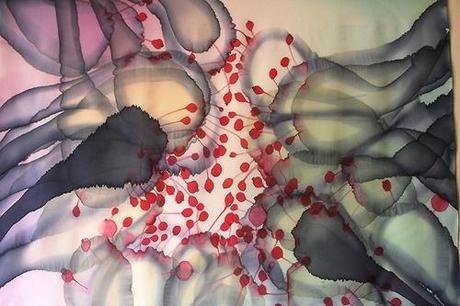Hand painted silk scarf by Asta Masiulyte. Love this :) <3