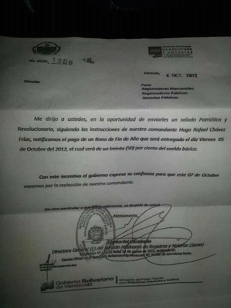 carta a los notarios en Venezuela Algunas imágenes de #VenezuelaDecide en Bogotá