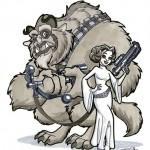 10 personajes de Disney dibujados como parte de Star Wars