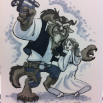 10 personajes de Disney dibujados como parte de Star Wars