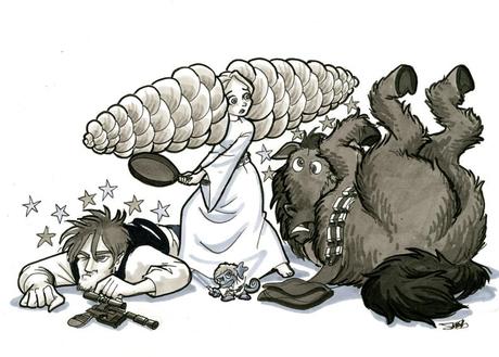 10 personajes de Disney dibujados como parte de Star Wars