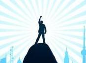 Pensar grande llave para llegar cima éxito