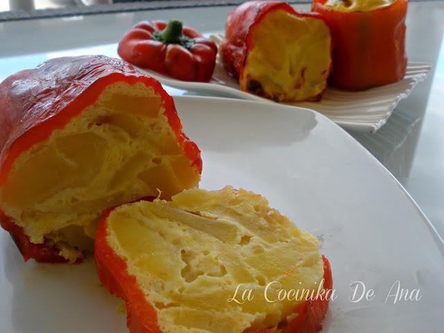 Pimientos rellenos de tortilla