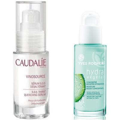 Dos serums de hidratación frente a frente: Caudalie vs Yves Rocher