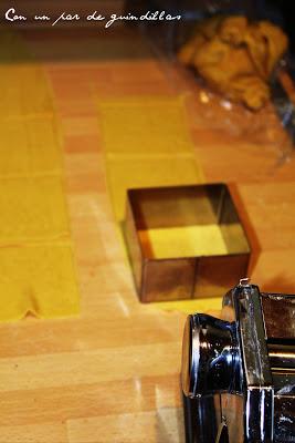 Tortellini de calabaza con salsa de curry