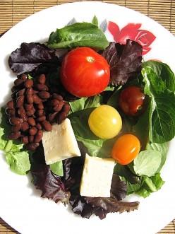 Una ensalada para el almuerzo, con lechuga romana