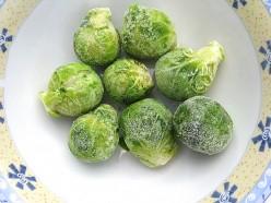 Coles de Bruselas congeladas, que están siempre presentes en mi congelador