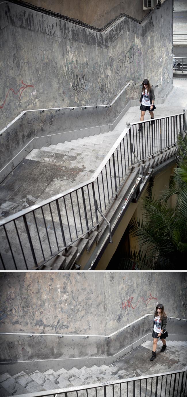 leather skirt likes skull