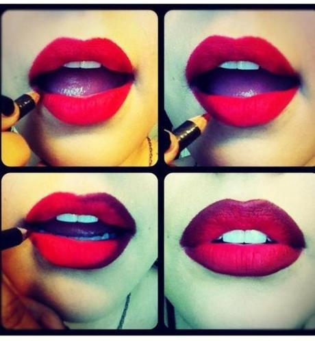 Ombré Lips: Tutoriales y Fotos