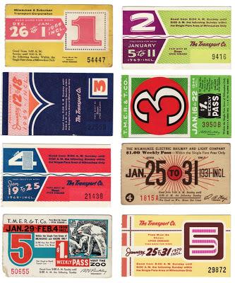 Antiguos billetes de bus desde los años 30