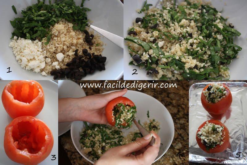 Jitomates rellenos a la griega