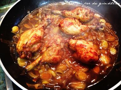 Pollo agridulce con arroz cantonés