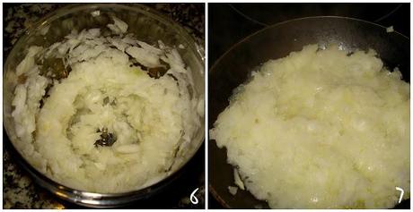 Tortilla de acelgas, cebolla y queso.