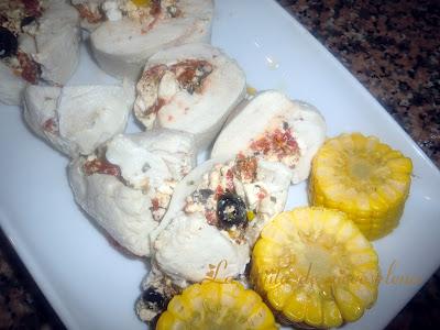 Pechugas rellenas a la griega