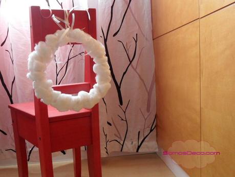 CÓMO HACER UNA CORONA DE NAVIDAD DE ALGODÓN Hacer una Corona de Navidad.