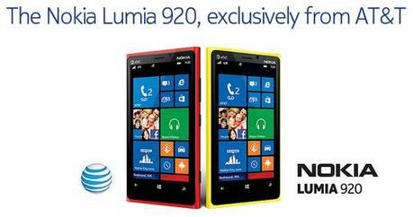 Nokia Lumia 920 y Windows Phone 8X de HTC a 99 dólares con dos años de contrato por AT